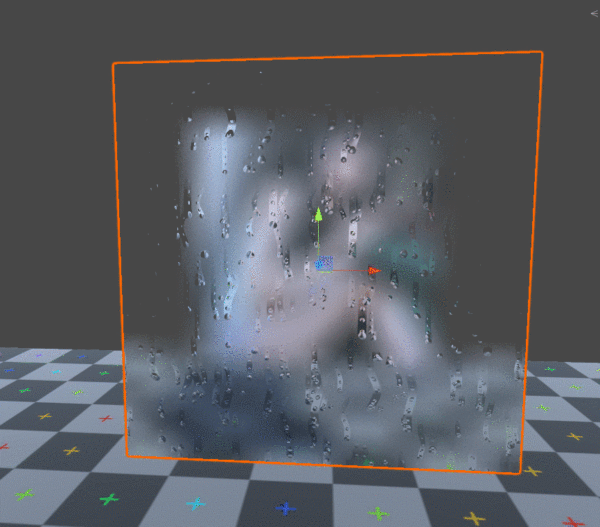 被甩后一个人打车看着窗外下大雨之雨滴玻璃shader【P2】